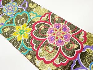 桜模様織出し袋帯